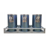 Set 3 cosuri colectare selectiva din inox, 45L/recipient