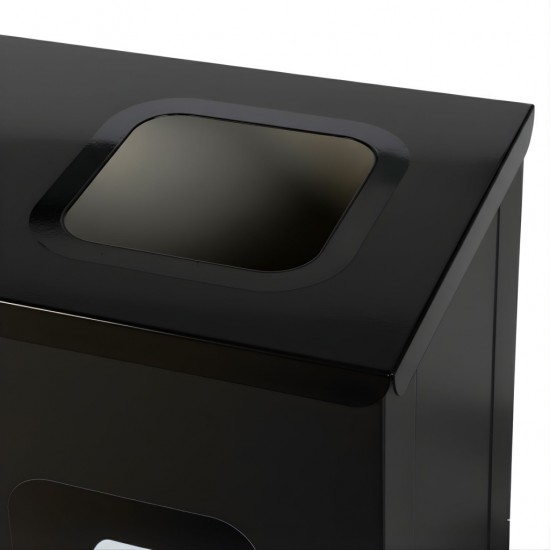 Coș de reciclare negru cu 4 compartimente 4x60L – 240 litri Coș de reciclare negru cu 4 compartimente 4x60L – 240 litri