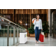 Coș de reciclare alb otel cu acoperire organica, cu 3 compartimente 3x60L – 180 litri