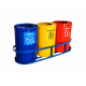 Set 3 cosuri colectare selectiva din metal vopsit, 35L/recipient Set 3 cosuri colectare selectiva din metal vopsit, 35L/recipient