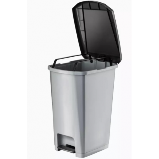 Cos de gunoi, din plastic, cu pedala, AQAS
