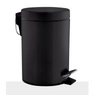 Cos gunoi circular cu pedala, otel vopsit negru, 5 L, Mediclinics