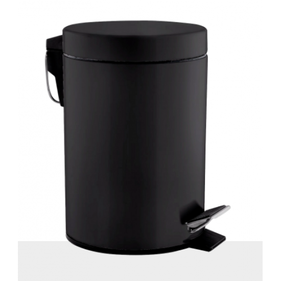 Cos gunoi circular cu pedala, otel vopsit negru, 5 L, Mediclinics Cos gunoi circular cu pedala, otel vopsit negru, 5 L, Mediclinics