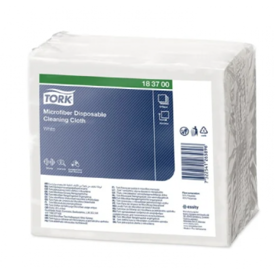Lavete din microfibra de unica folosinta, 40 de buc/set, albe, TORK 183700 Lavete din microfibra de unica folosinta, 40 de buc/set, albe, TORK 183700