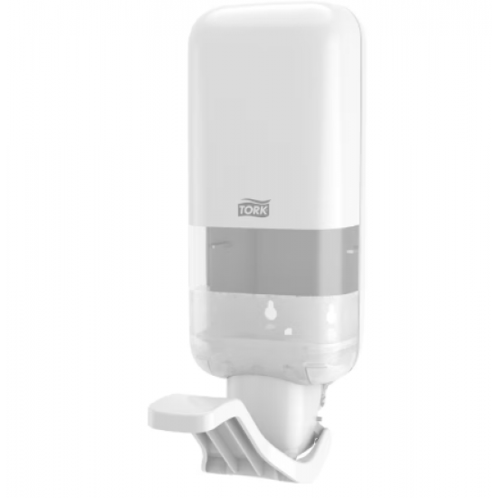 Dozator de sapun Tork cu maneta, alb, 1L Dozator de sapun Tork cu maneta, alb, 1L