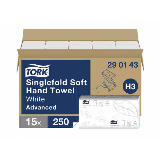 Prosoape de hartie Tork soft singlefold, albe Prosoape de hartie Tork soft singlefold, albe