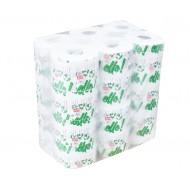 Hârtie igienică Hello, 60m, 2 straturi, albă, celuloza 100%, AQAS, 24 role