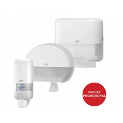 Pachet dispensere TORK, Prosop Pliat, Mini Jumbo, Sapun Spuma 1L