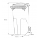 Europubela plastic GALBEN, 120 L - Transportul NU este inclus