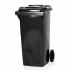 Europubela plastic NEGRU, 120 L - Transportul NU este inclus
