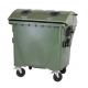 Eurocontainer din plastic, 1100 L, capac rotund, verde, inchizatoare pentru capac - colectare sticla - Transport Inclus Eurocontainer din plastic, 1100 L, capac rotund, verde, inchizatoare pentru capac - colectare sticla - Transport Inclus