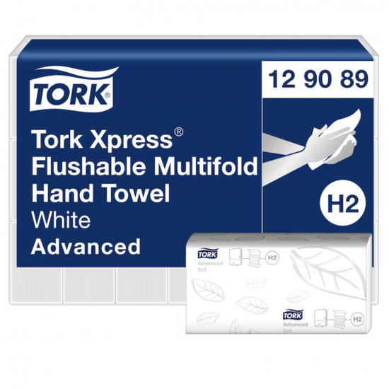 Prosoape de mâini Tork Xpress®, Albe, două straturi, 200 porții/pachet, H2