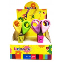 Foarfeca 13 cm, cu teaca de protectie si maner bicolor, KEYROAD Foarfeca 13 cm, cu teaca de protectie si maner bicolor, KEYROAD