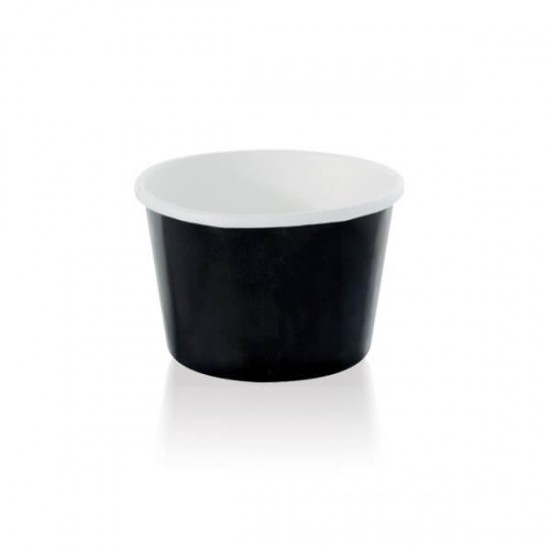 Pahare carton inghetata negre, 120 ml, 50 buc/set