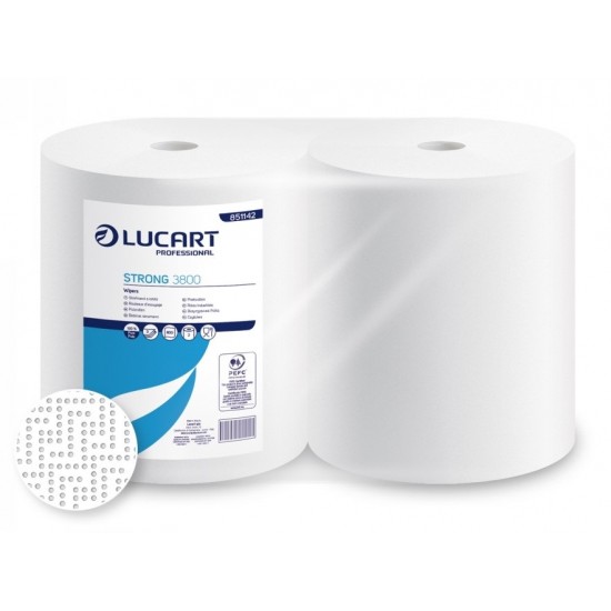 Lavete din hartie alba, pe rola- Strong 3800 Joint, LUCART Lavete din hartie alba, pe rola- Strong 3800 Joint, LUCART