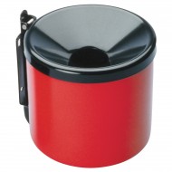 Scrumiera pentru perete, din otel lacuit  rosu/negru, 9x10 cm Scrumiera pentru perete, din otel lacuit  rosu/negru, 9x10 cm