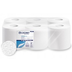 Lavete din hartie, pe rola cu derulare centrala, albe - Strong 150 Joint, LUCART, portionate Lavete din hartie, pe rola cu derulare centrala, albe - Strong 150 Joint, LUCART, portionate