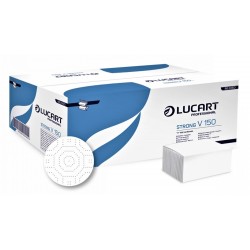 Prosoape albe, pliate in V, 2 straturi, 25x23cm, Lucart, 150/pachet Prosoape albe, pliate in V, 2 straturi, 25x23cm, Lucart, 150/pachet
