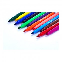 Carioci cu vârf conic,12 culori/set, ASTRA  Carioci cu vârf conic,12 culori/set, ASTRA