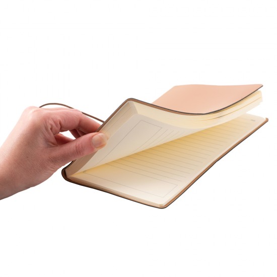 Notes EcoLeather, piele naturala regenerata, 12,5x20 cm, liniat ivory, bej Notes EcoLeather, piele naturala regenerata, 12,5x20 cm, liniat ivory, bej