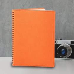 Notes 360, piele, 16x22cm, autodatat, portocaliu Notes 360, piele, 16x22cm, autodatat, portocaliu