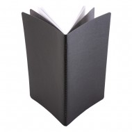 Notes Pastel, piele, 12,5x20 cm, velin, negru Notes Pastel, piele, 12,5x20 cm, velin, negru