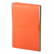 Notes Switch, piele, A5, liniat + matematica, verde/portocaliu Notes Switch, piele, A5, liniat + matematica, verde/portocaliu