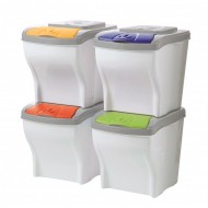 Cosuri de gunoi pentru colectare selectiva 4 x 20 L Cosuri de gunoi pentru colectare selectiva 4 x 20 L