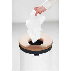 Cos rufe din otel, 35L, capac pluta - alb Cos rufe din otel, 35L, capac pluta - alb