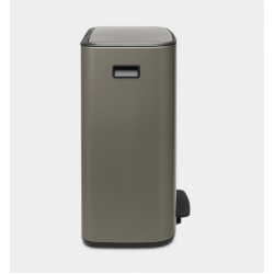 Cos gunoi Bo cu pedala, 2 x 30L - Platina Cos gunoi Bo cu pedala, 2 x 30L - Platina