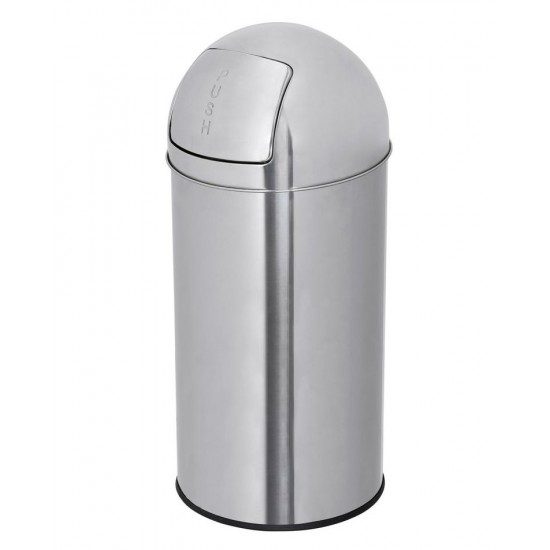 Cos de gunoi, din inox, cu capac batant, Limpio, 50L