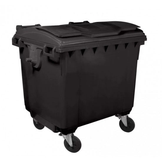 Container HDPE CLF 1100L cu capac plat - Transportul NU este inclus Container HDPE CLF 1100L cu capac plat - Transportul NU este inclus