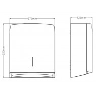 Dispenser din inox satinat pentru prosoape pliate de hartie, Mediclinics  Dispenser din inox satinat pentru prosoape pliate de hartie, Mediclinics