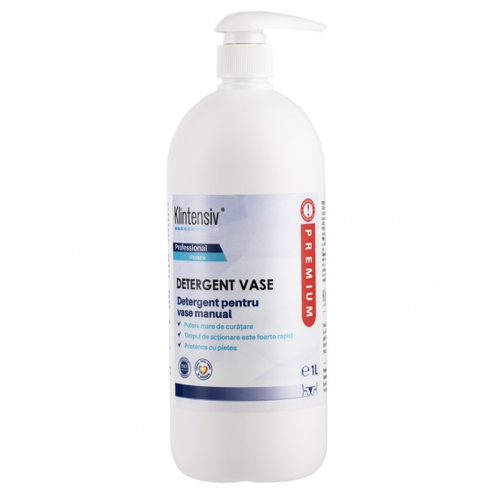 Detergent PROFESIONAL de vase, manual, 1 litru, Klintensiv Detergent PROFESIONAL de vase, manual, 1 litru, Klintensiv