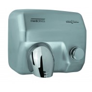 Uscator de maini actionare cu buton, SANIFLOW Mediclinics, inox satinat Uscator de maini actionare cu buton, SANIFLOW Mediclinics, inox satinat