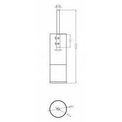 Perie pentru WC cu suport din otel vopsit negru Perie pentru WC cu suport din otel vopsit negru
