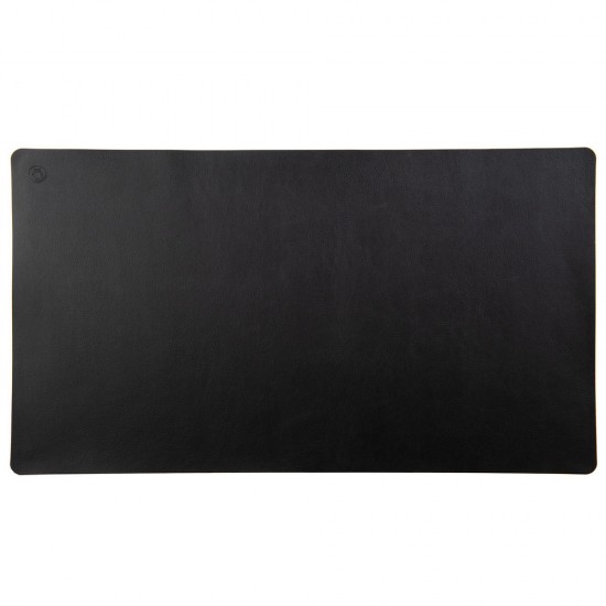 Mousepad gaming Flexi XXL, din piele, cu doua fete, pentru protectie birou, UNIKA, negru/gri