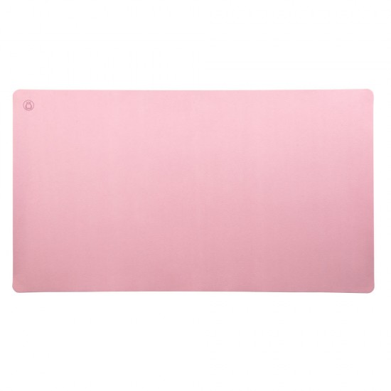 Mousepad gaming Flexi XXL, din piele, cu doua fete, pentru protectie birou, UNIKA, roz/ gri