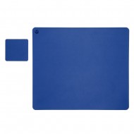 Set Mousepad si 1 suport pahar Flexi L, din piele, cu doua fete, pentru protectie birou, UNIKA albastru/gri Set Mousepad si 1 suport pahar Flexi L, din piele, cu doua fete, pentru protectie birou, UNIKA albastru/gri