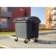 Container HDPE CLE 1100L cu capac rotund negru - Transport inclus Container HDPE CLE 1100L cu capac rotund negru - Transport inclus