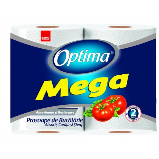 Prosop de bucatarie Optima Mega - Sano Professional 2 role x 90 foi