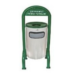 Cos gunoi pentru parc din metal vopsit, 31L
