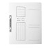 Dosar din carton duplex cu incopciat 1/1, alb