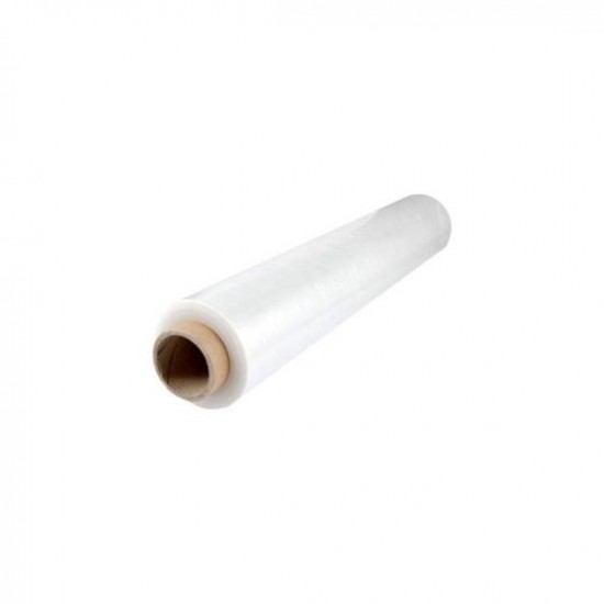 Folie stretch manuala 23microni 1.3kg, tub carton 150gr, transparenta Folie stretch manuala 23microni 1.3kg, tub carton 150gr, transparenta