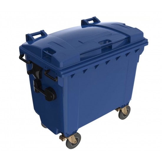 Eurocontainer plastic, 660 L, albastru, capac plat Europlast - Transport Inclus Eurocontainer plastic, 660 L, albastru, capac plat Europlast - Transport Inclus