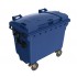 Eurocontainer plastic, 660 L, albastru, capac plat Europlast - Transport Inclus