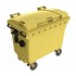 Eurocontainer plastic, 660 L, galben cu capac plat Europlast- Transport Inclus
