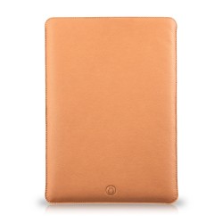 Husa laptop, MacBook 15 inch, UNIKA, piele PU cu lana din fibre naturale, bej