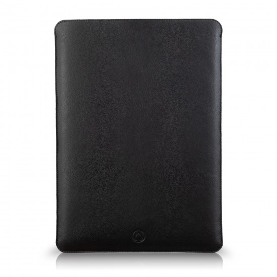 Husa laptop, MacBook 13 inch, UNIKA, piele PU cu lana din fibre naturale, negru
