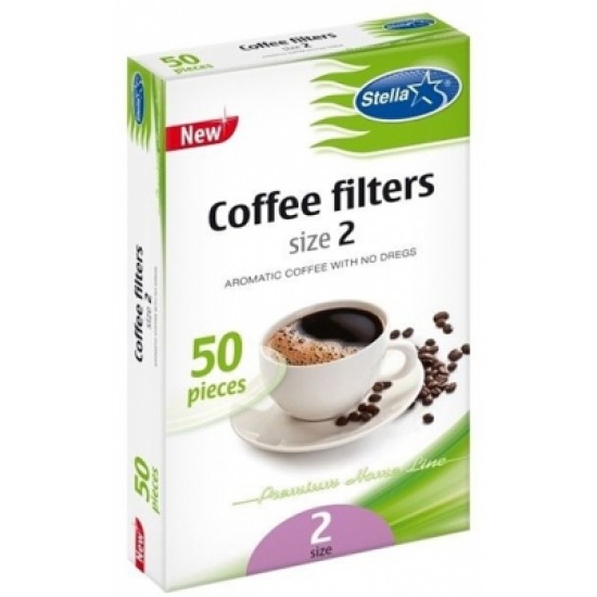 STELLA Filtru Cafea Nr.2 50/set STELLA Filtru Cafea Nr.2 50/set
